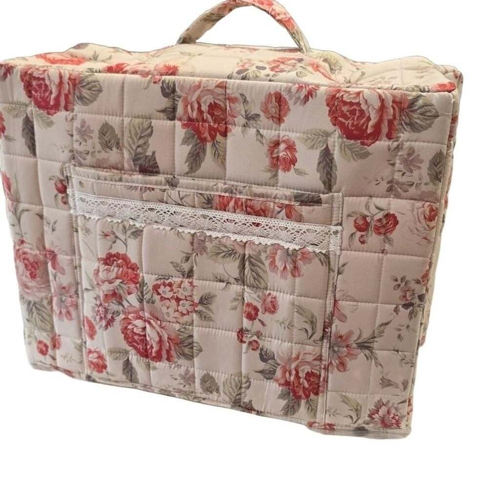 Quilted Floral Sewing Machine Dust Cover